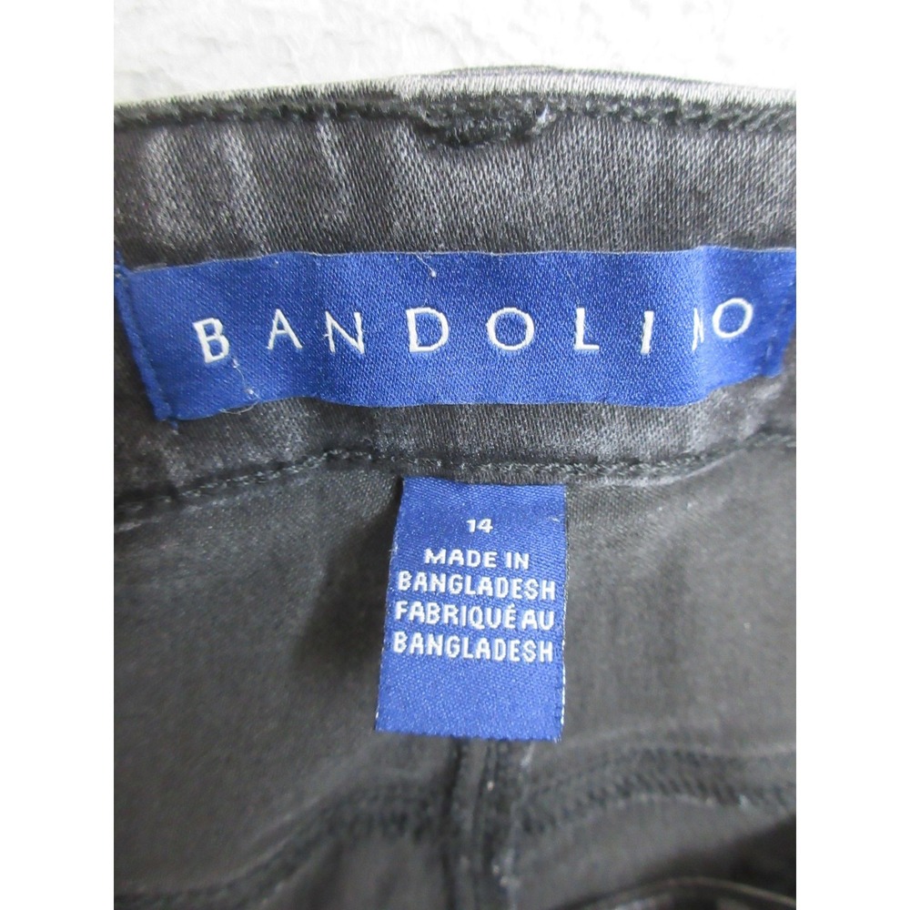 Bandolino Amy Straight Jeans Women 14 Black Charcoal Wash Mid Rise Stretch Denim - Picture 8 of 16